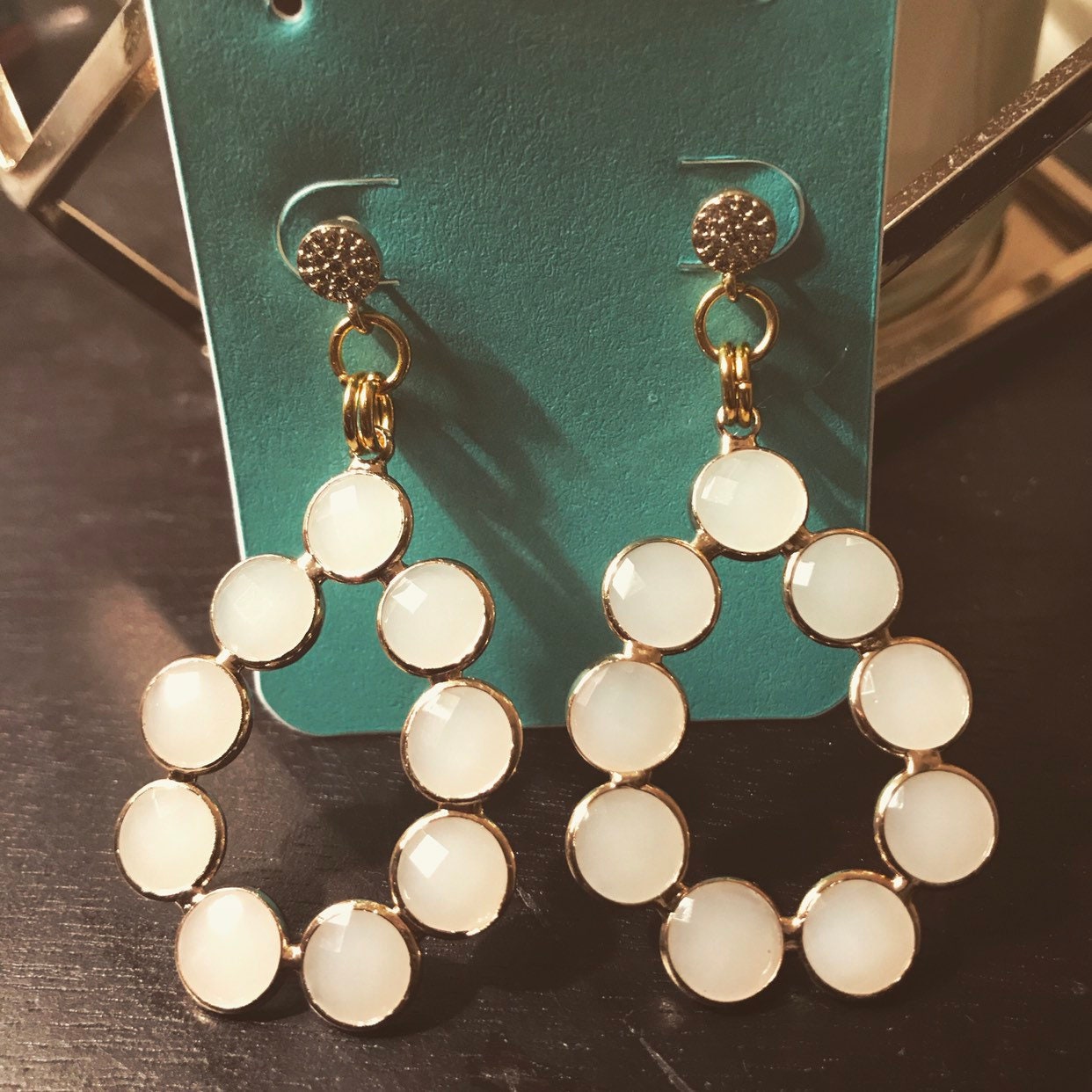 Tear Drop Hydro Quartz Earrings