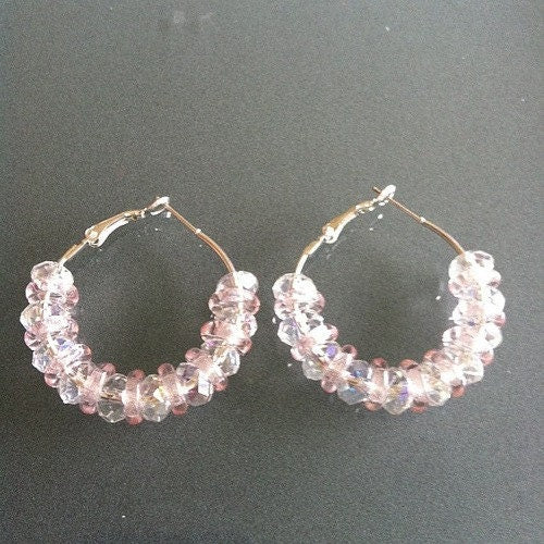 Pink Ice Mini Hoops