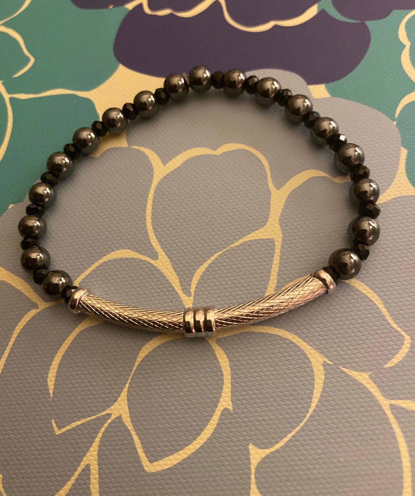 Hematite Bar Bracelet