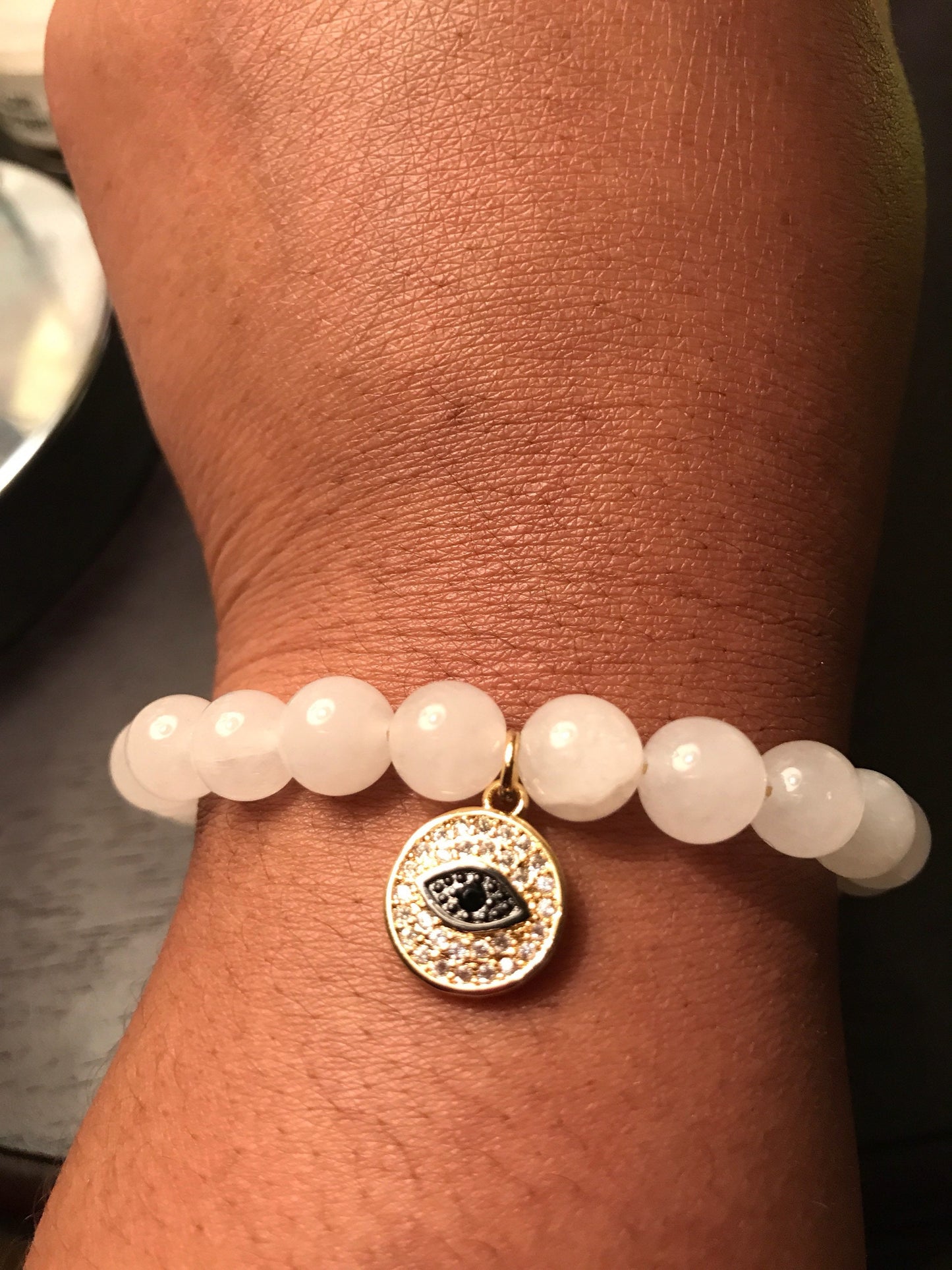 Evil Eye Agate Bracelet