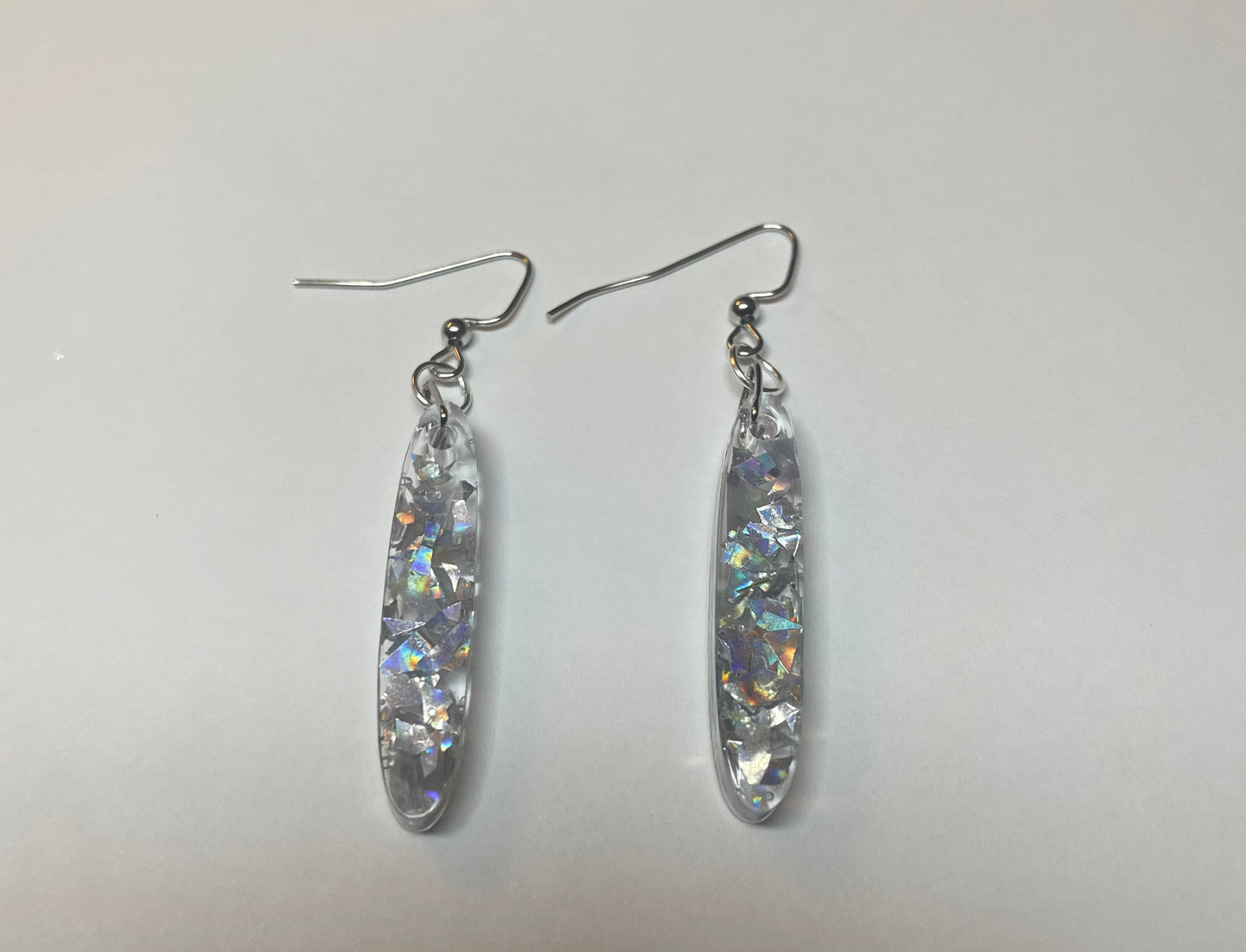 Glitter Daggers Resin Earrings