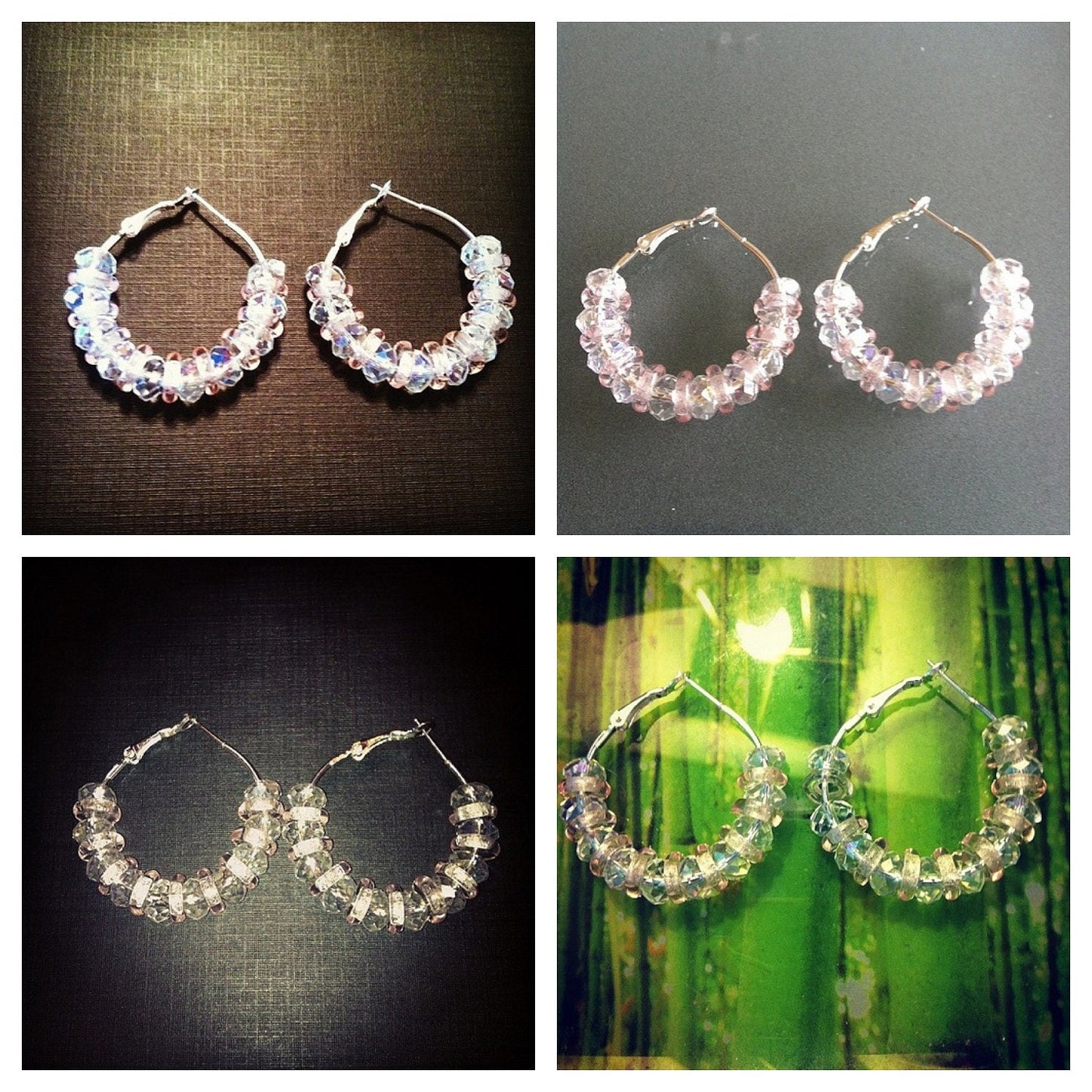 Pink Ice Mini Hoops