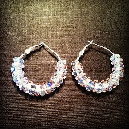 Pink Ice Mini Hoops