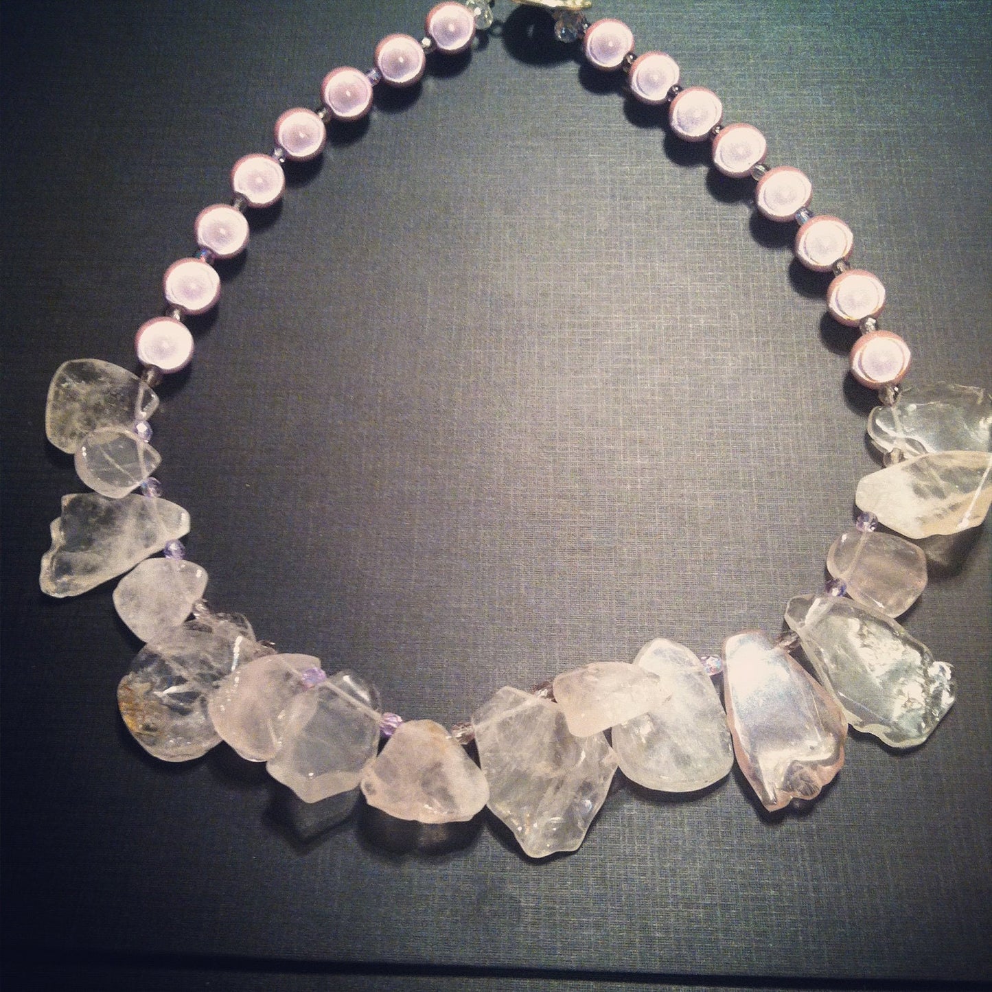 Pink Ice Quartz Necklace