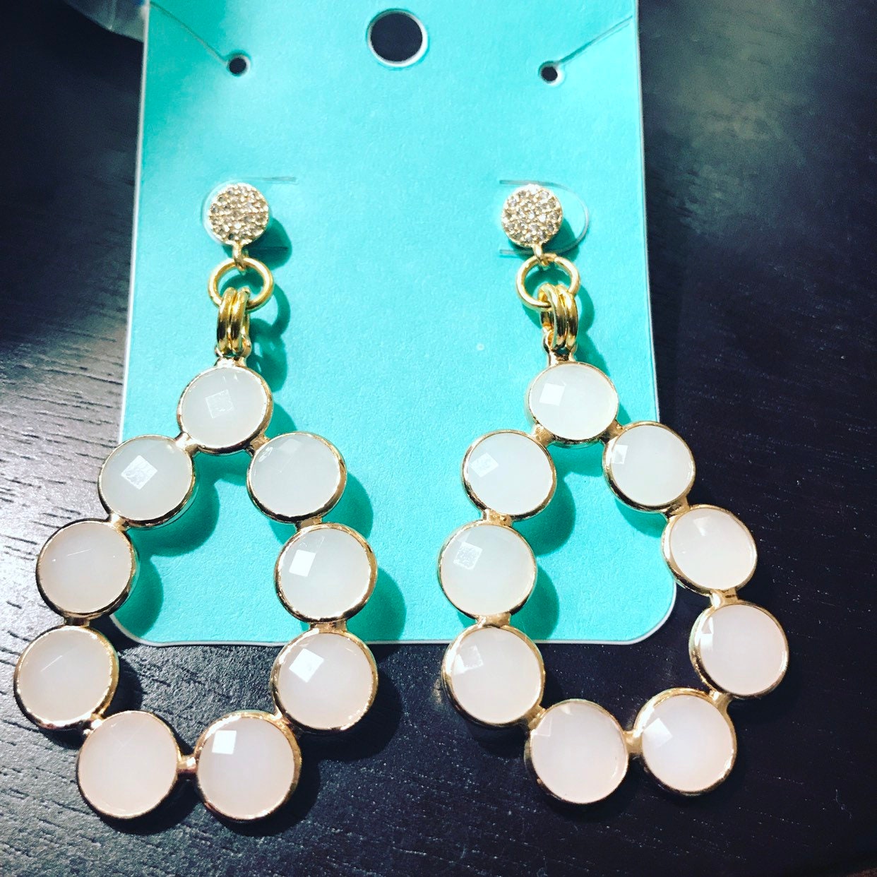 Tear Drop Hydro Quartz Earrings