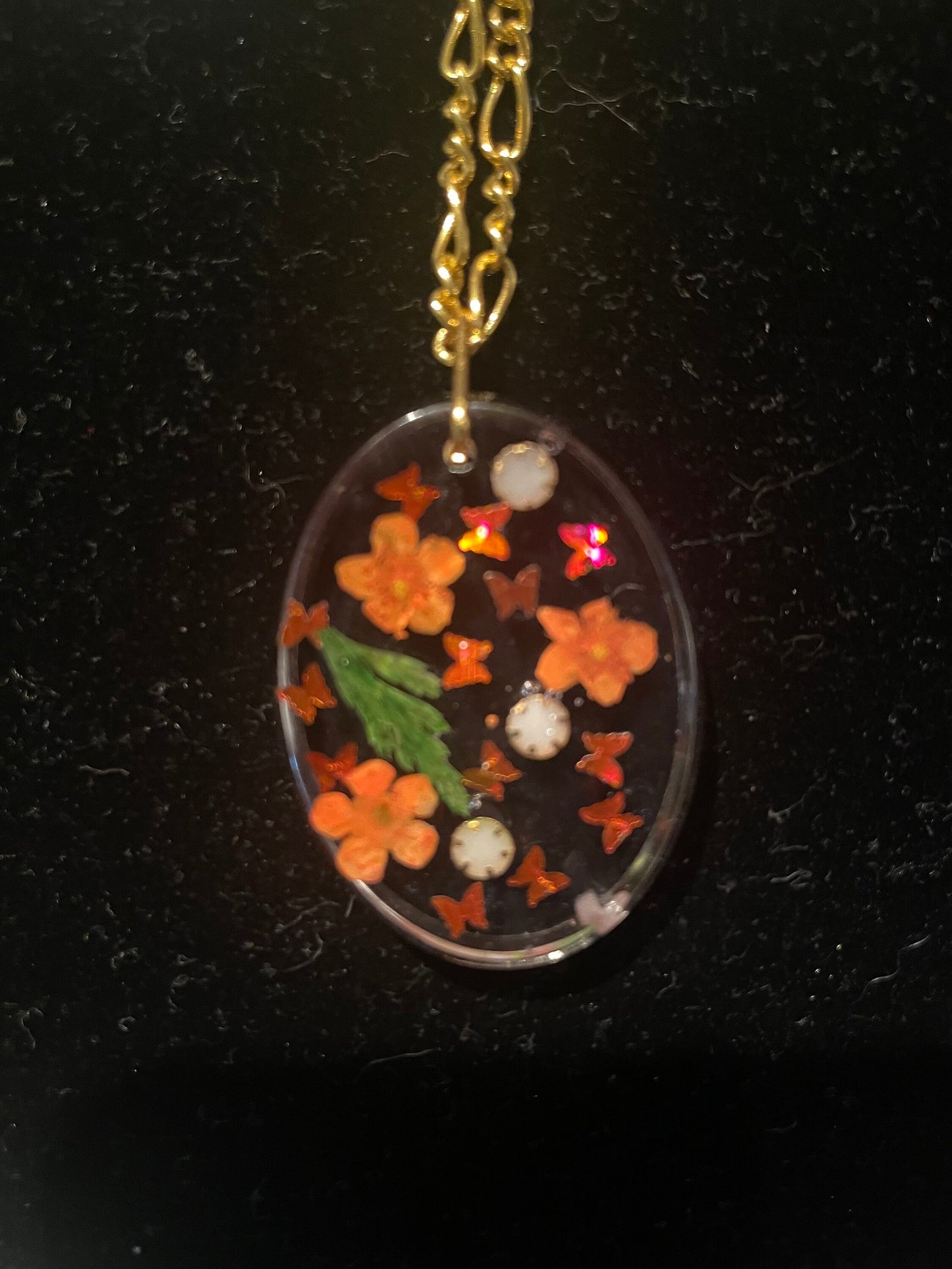 Summer Flowers Resin Necklace