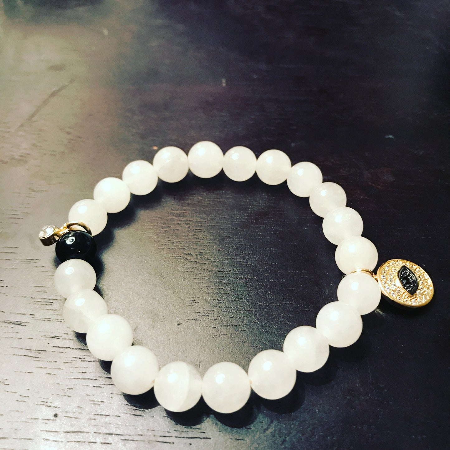 Evil Eye Agate Bracelet
