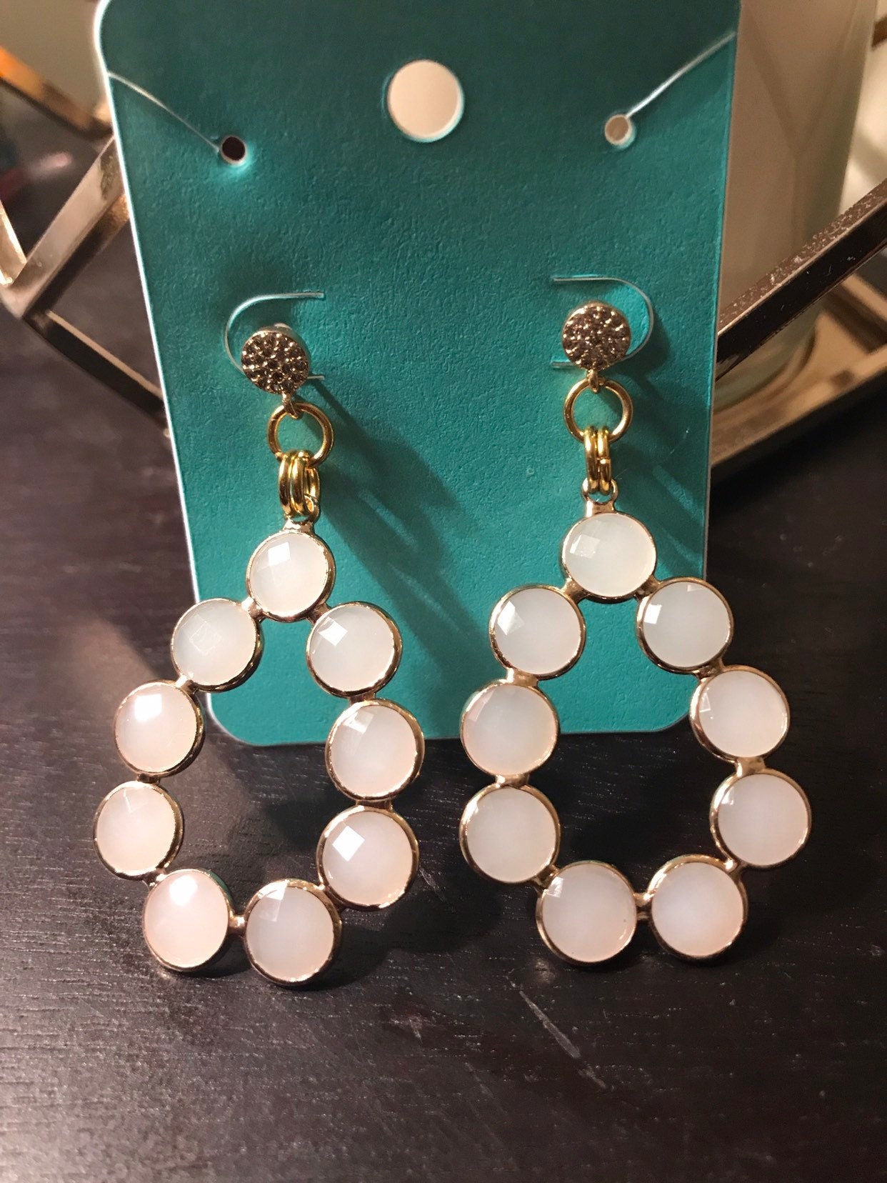 Tear Drop Hydro Quartz Earrings
