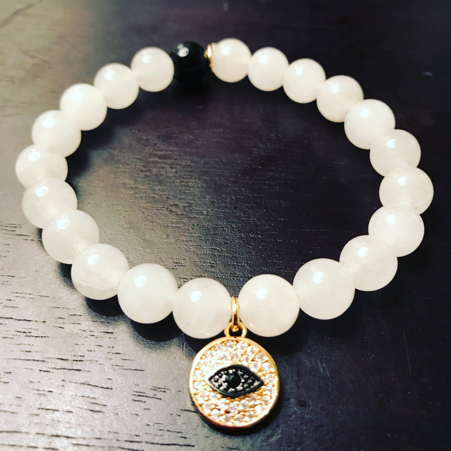 Evil Eye Agate Bracelet