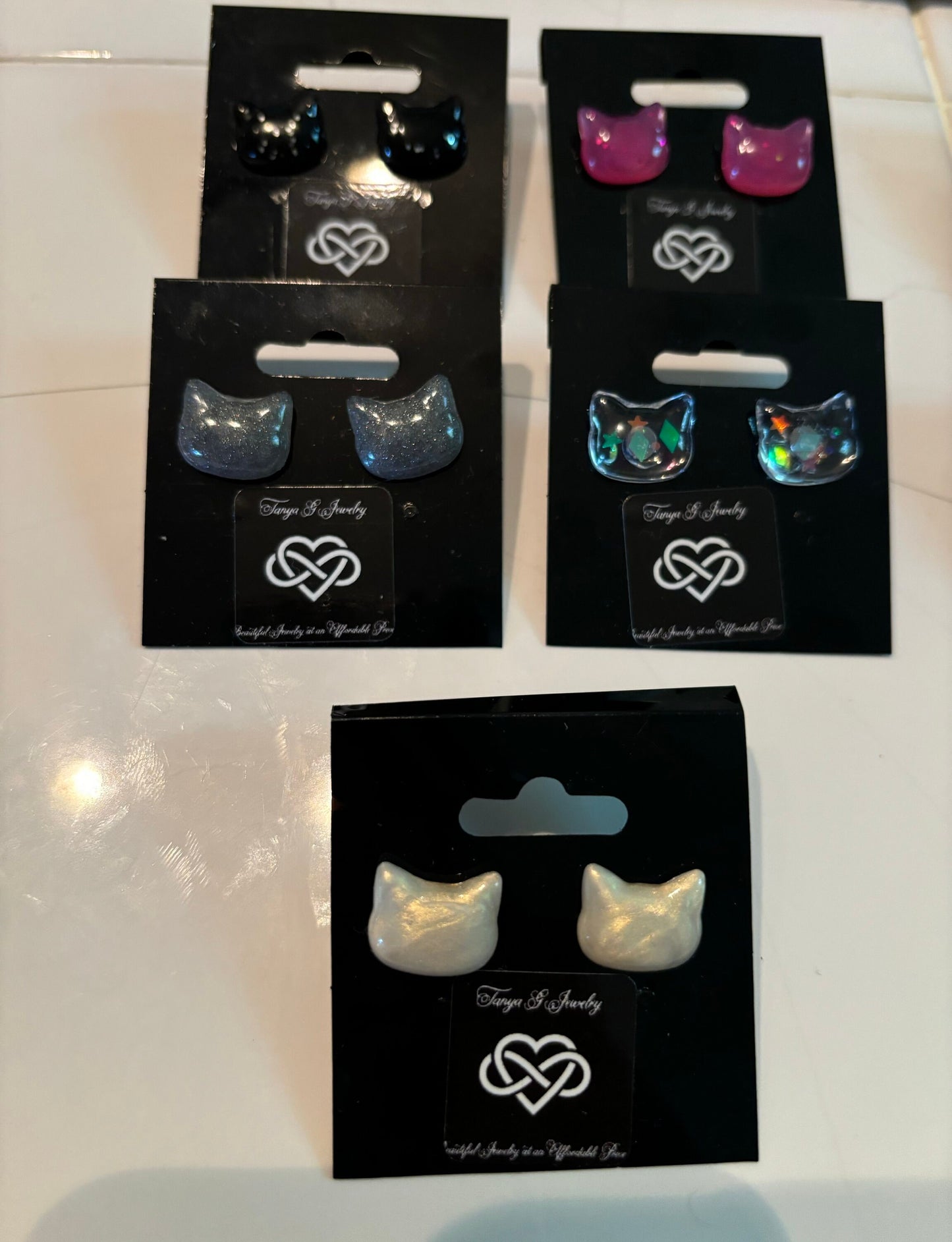 Cat Stud Earrings
