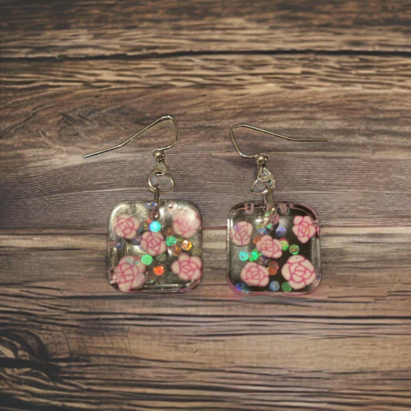 Petite Rose Resin Earrings