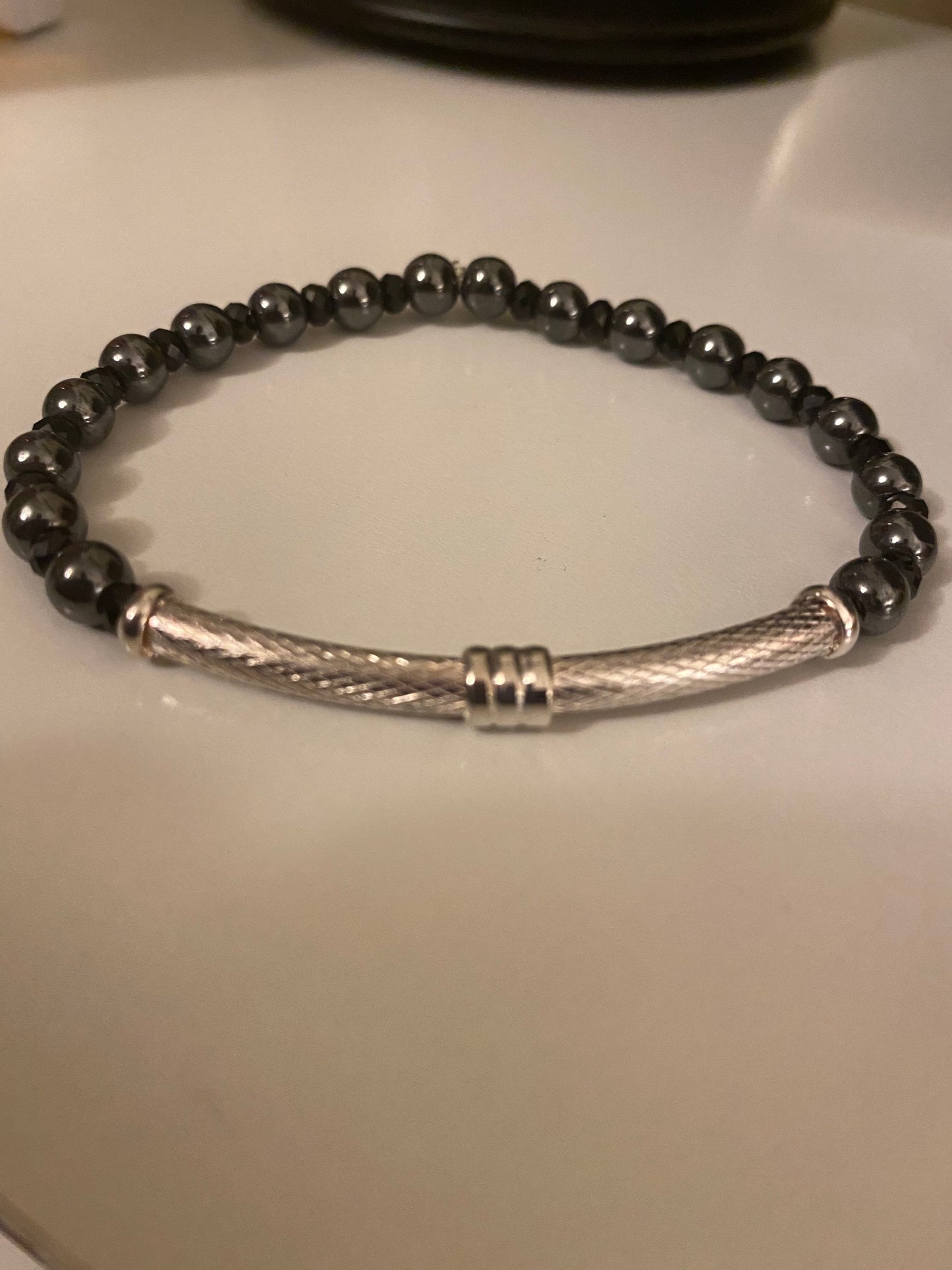 Hematite Bar Bracelet