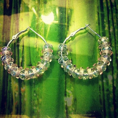 Pink Ice Mini Hoops