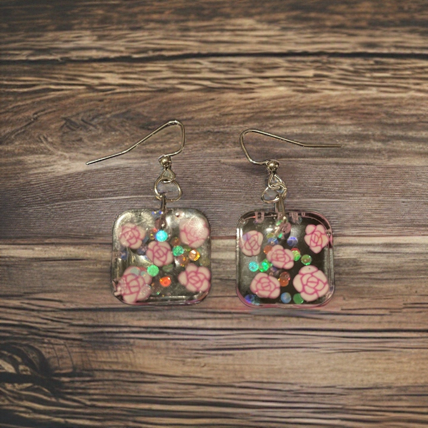 Petite Rose Resin Earrings