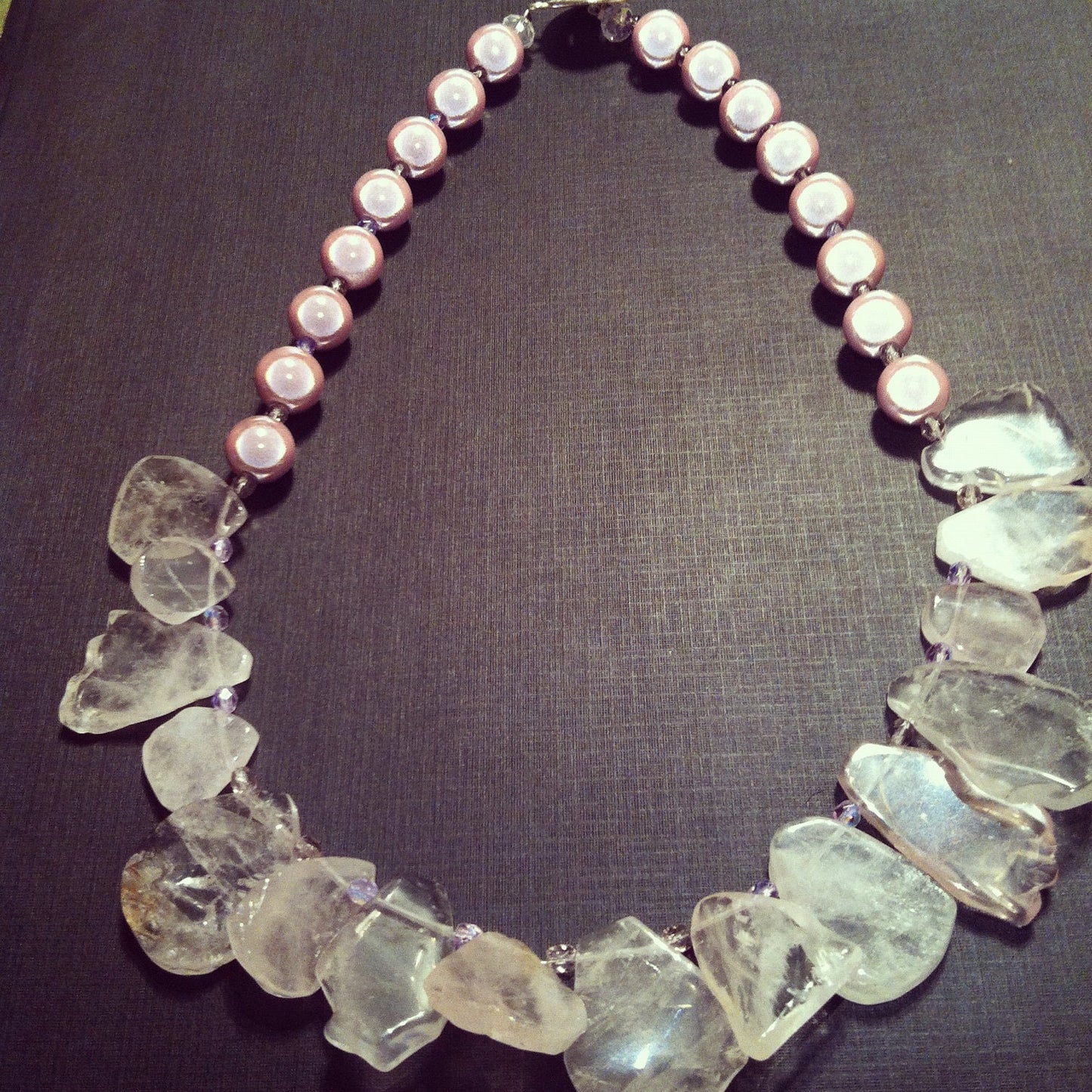 Pink Ice Quartz Necklace