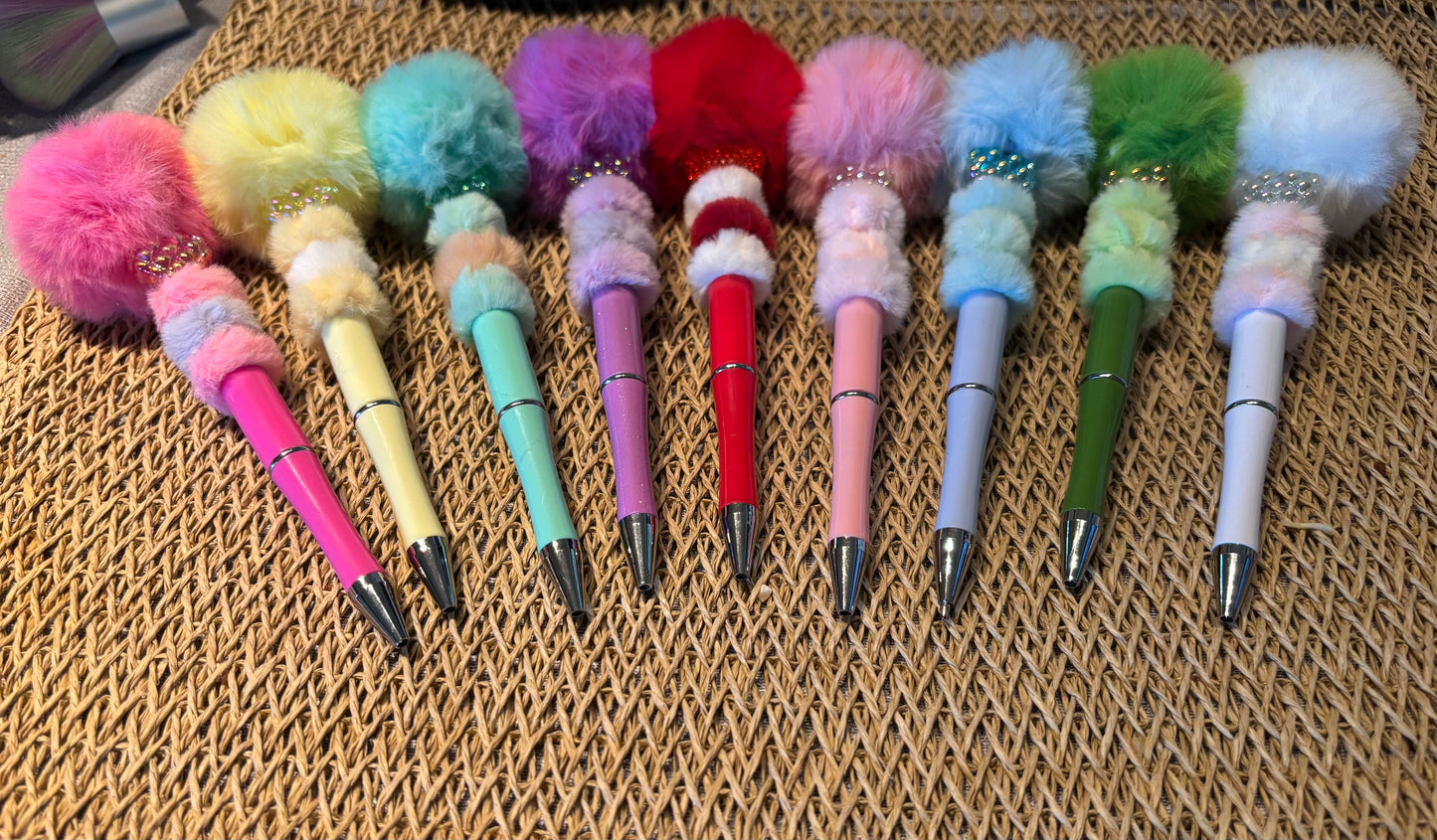 Fluffy Pom Pom Pens